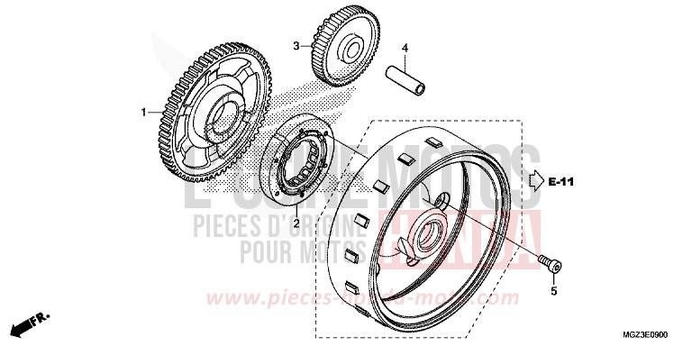 STARTING CLUTCH for CBR500R ABS ROSS WHITE (NH196) from 2014